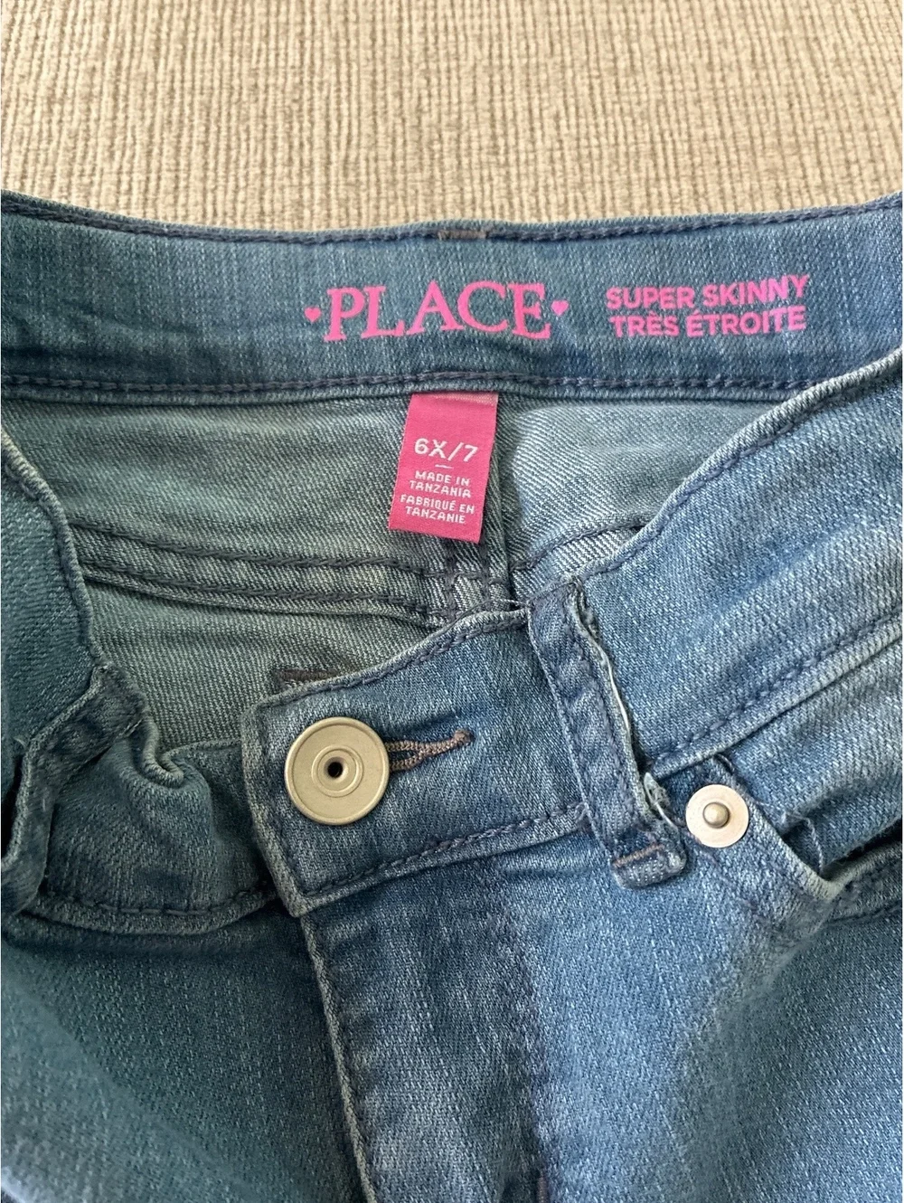 The Children's Place Girls' Super Skinny Jeans Size 6X/7 Light Wash